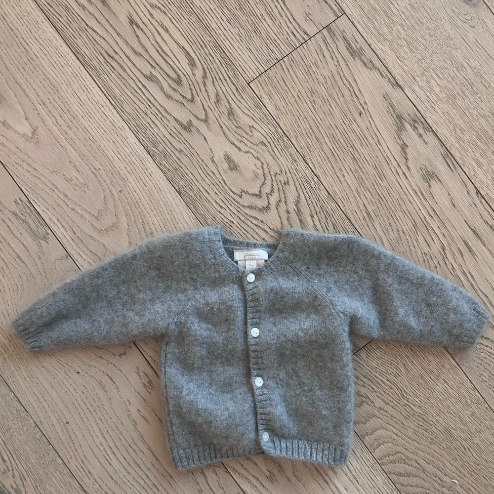 Jacadi Cashmere Gray Cardigan - 6M